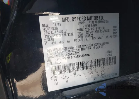 2016 Ford F250 Lariat z USA, uszkodzony, nr VIN 1FT7W2BT0GEB40188